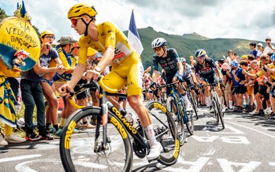 Tour De France Chris Auld Photo Stage 11 2024 Tadej Pogacar Jonas Vingegaard Yellow Jersey