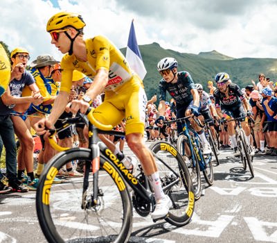 Tour De France Chris Auld Photo Stage 11 2024 Tadej Pogacar Jonas Vingegaard Yellow Jersey