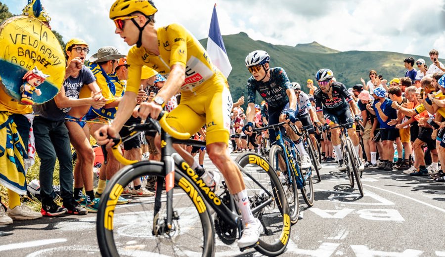 Tour De France Chris Auld Photo Stage 11 2024 Tadej Pogacar Jonas Vingegaard Yellow Jersey