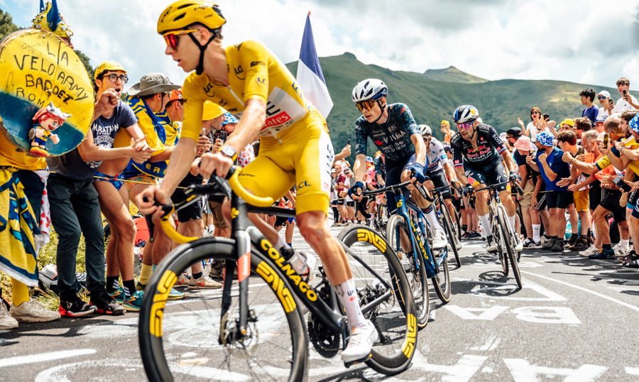Tour De France Chris Auld Photo Stage 11 2024 Tadej Pogacar Jonas Vingegaard Yellow Jersey