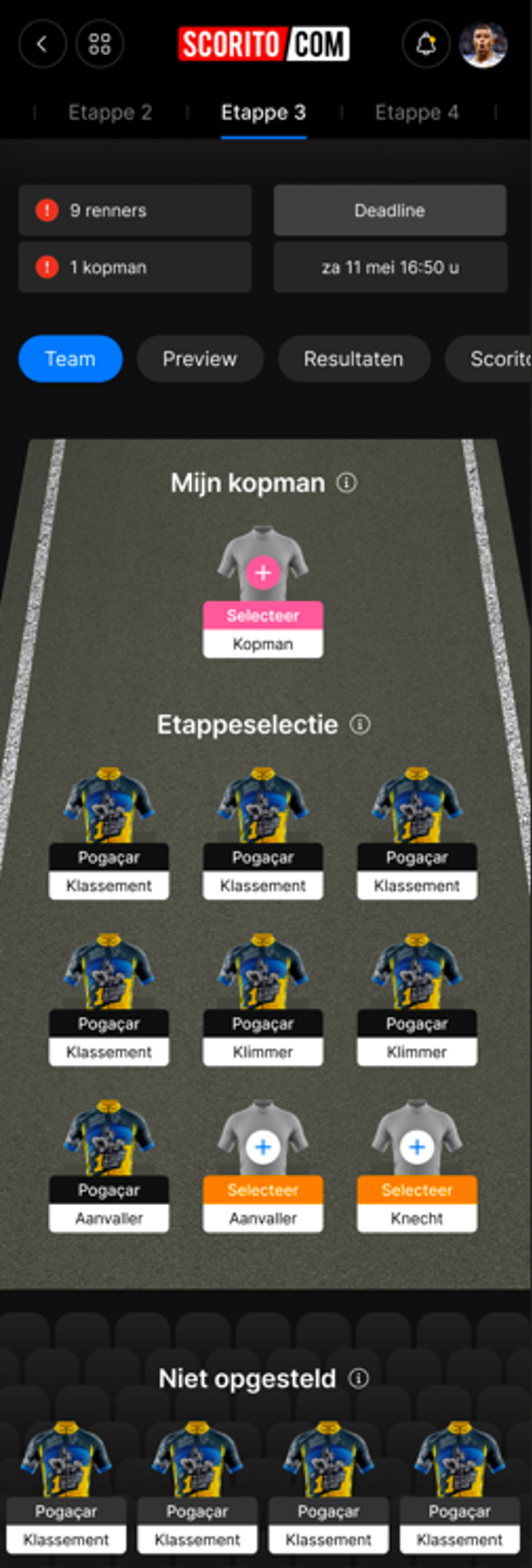 Etappeselectie