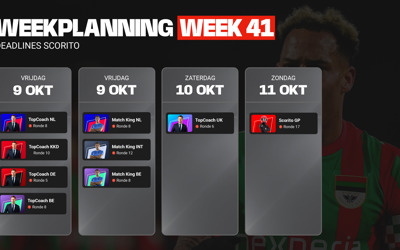 Weekplanning Week 41