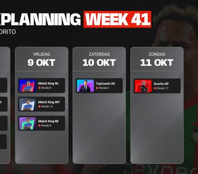 Weekplanning Week 41